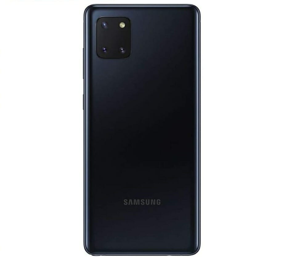 Samsung Galaxy Note 10 lite Baksida Svart