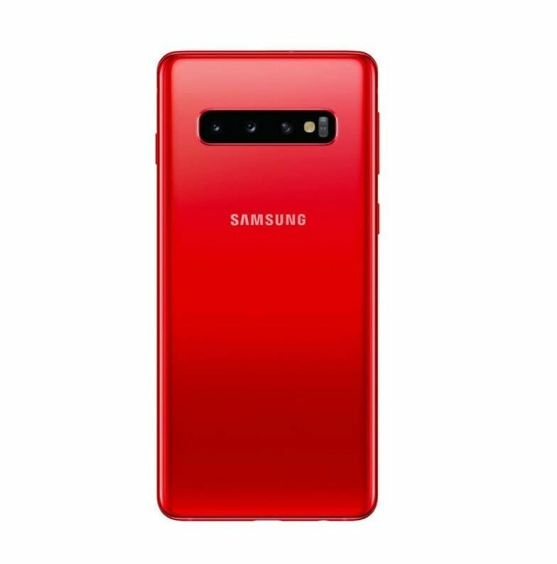 Samsung Galaxy S10 Baksida Röd