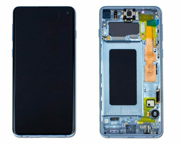 Samsung Galaxy S10 Skärm Blå