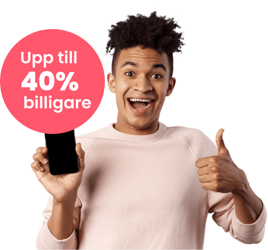 Upp till 40% billigare